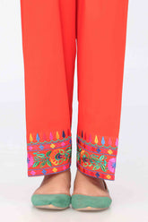 Orange Phool 6 in Orange coloured Cambric fabric