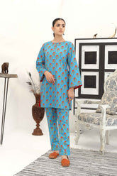 2 Piece Printed Cambric Suit (TR1035)