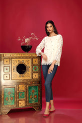 1 Piece Cotton Net Top (CR2446)