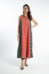 Ralli Patch 2 in Multi coloured Printed Slub Khaddar fabric