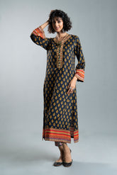 Printed Linen Frock (TR0930)