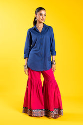 1 Piece Printed Cambric Gharara (CZ2659)