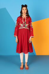 2 Piece Raw Silk Frock (FR0478)