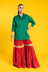 Printed Cambric Gharara (CZ2860)