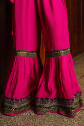 1 Piece Raw Silk Sharara (FZ0799)