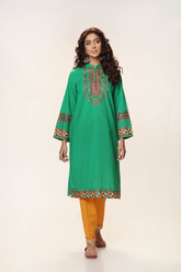 Multi Green 3 in Green coloured Cambric fabric