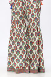 1 Piece Printed Cambric Gharara (CZ2661)