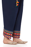 Rangeen Border in Navy Blue coloured Cambric fabric 2