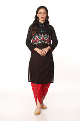 Rainbow Ari in Black coloured Printed Lawn fabric