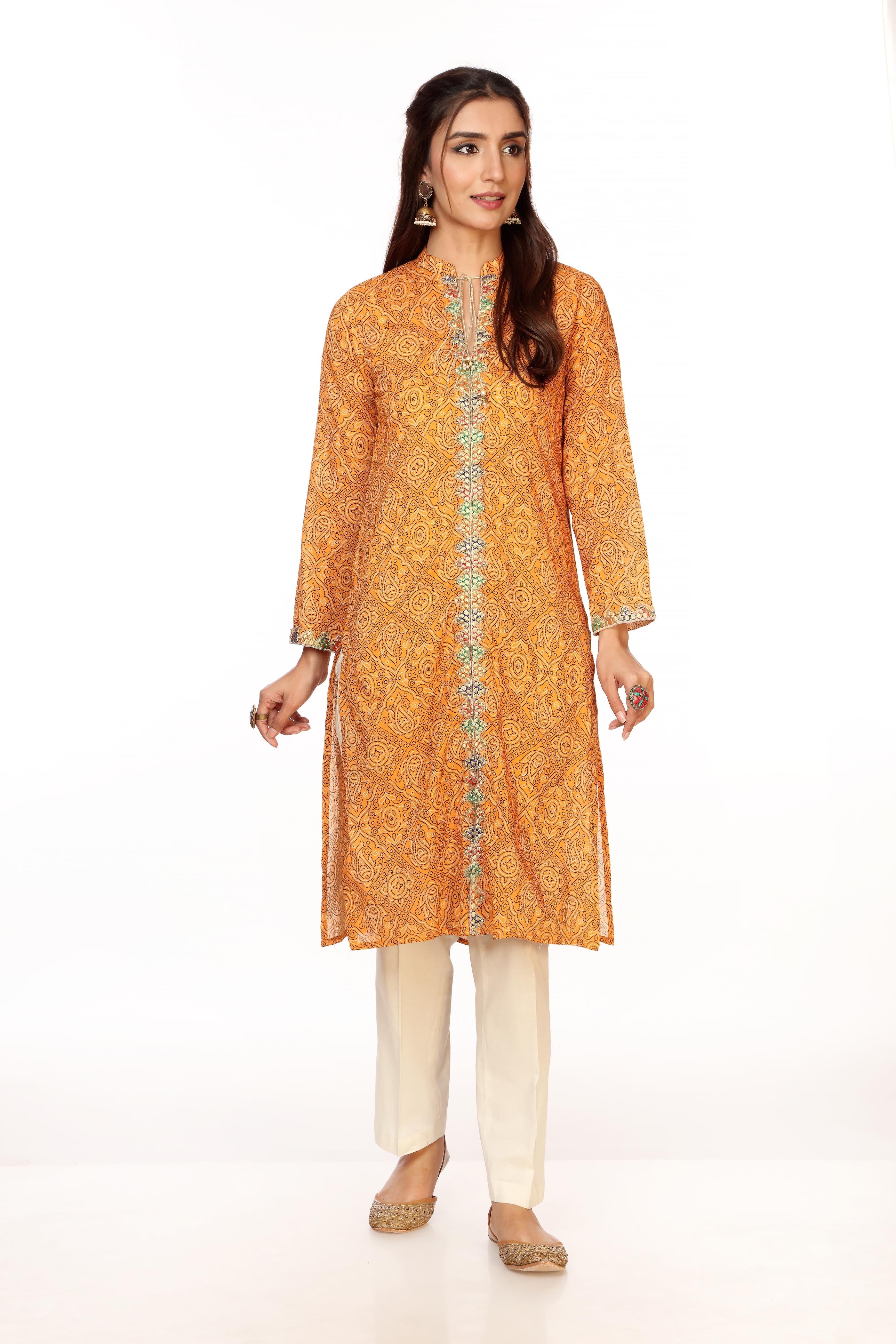 Geometrical Chunri in Multi coloured Printed Lawn fabric