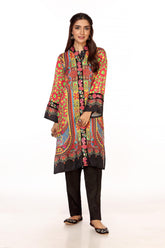 Truck Print in Multi coloured Printed Lawn fabric