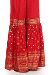 1 Piece Printed Cambric Gharara (CZ2398)