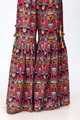 1 Piece Printed Cambric Gharara (CZ2980)