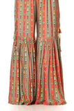 1 Piece Printed Linen Gharara (CZ2414)