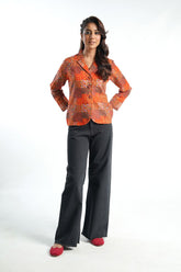 Printed Slub Khaddar Jacket (TR0911)