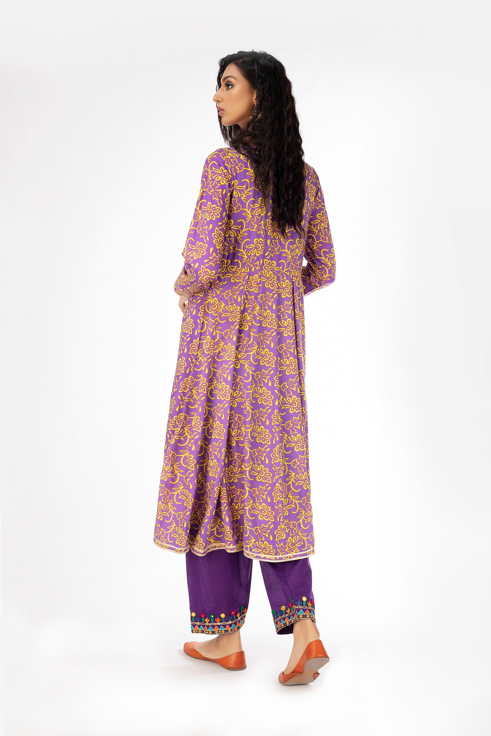 1 Piece Printed Linen Frock (CR2829)