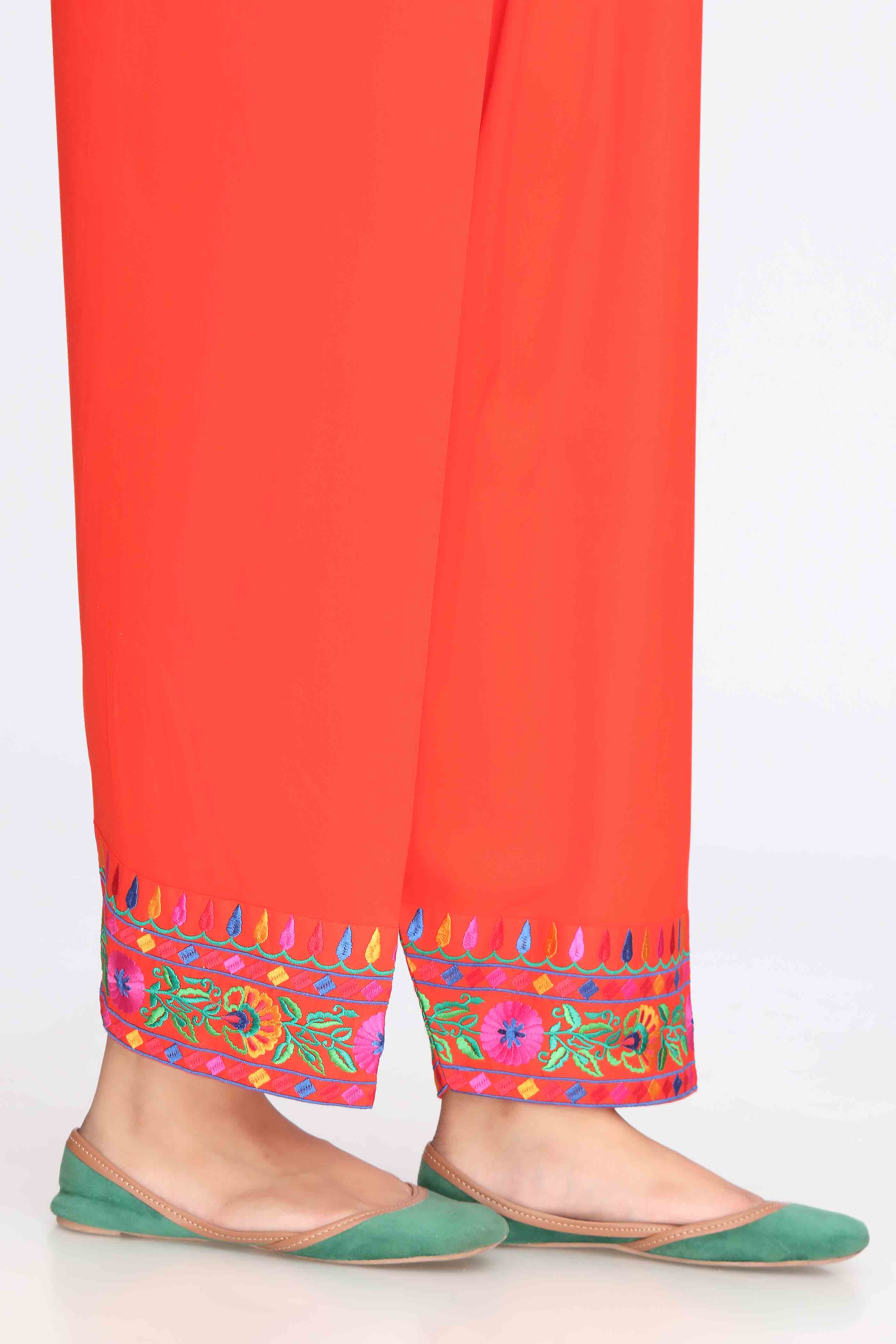 Orange Phool 6 in Orange coloured Cambric fabric 3