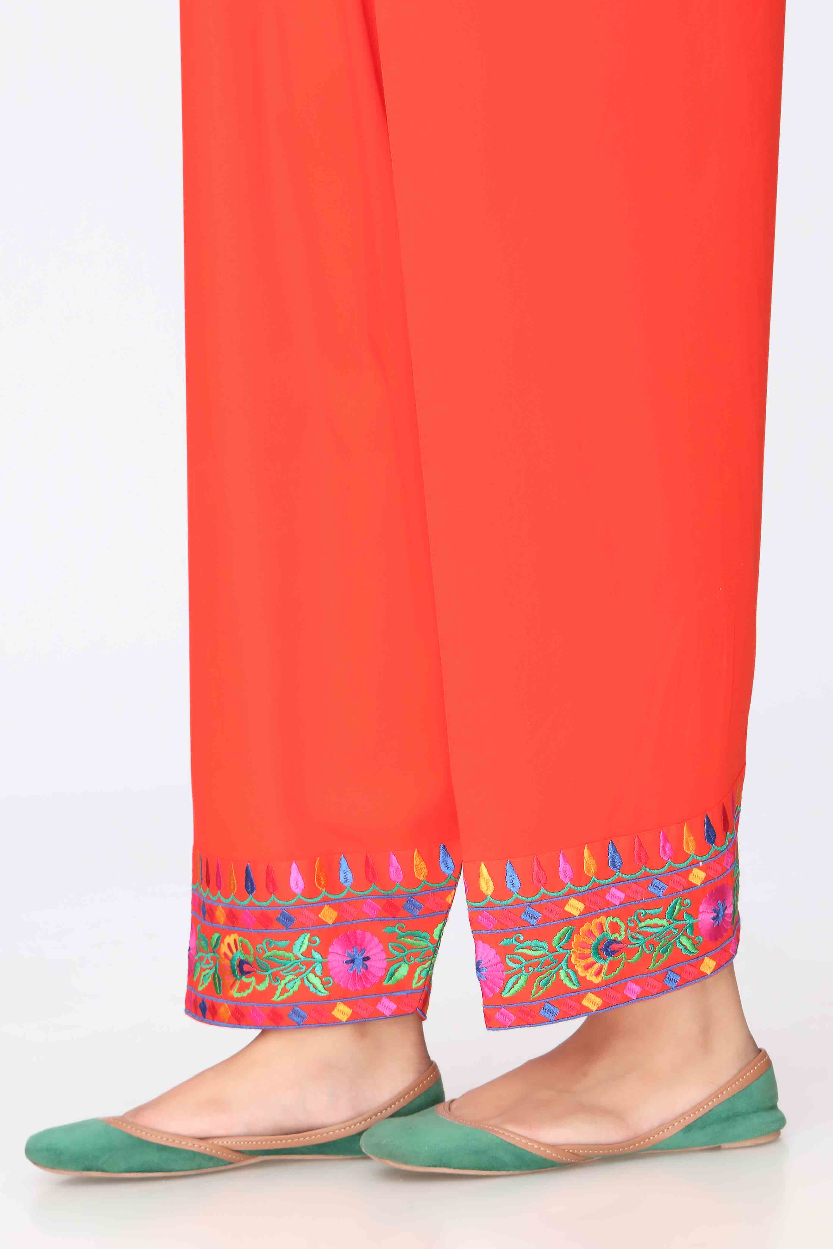 Orange Phool 6 in Orange coloured Cambric fabric 2