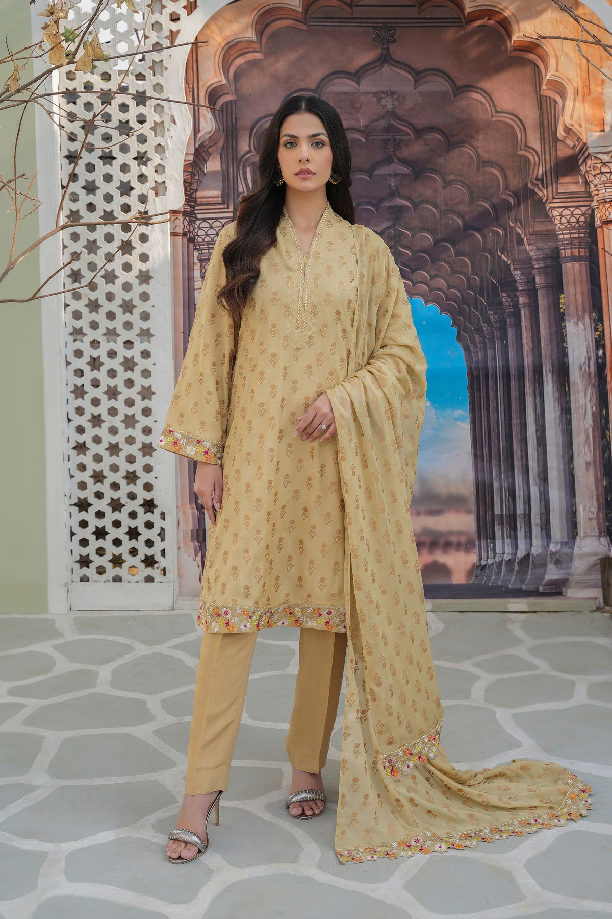 2 Piece Raw Silk Set (FR0974)