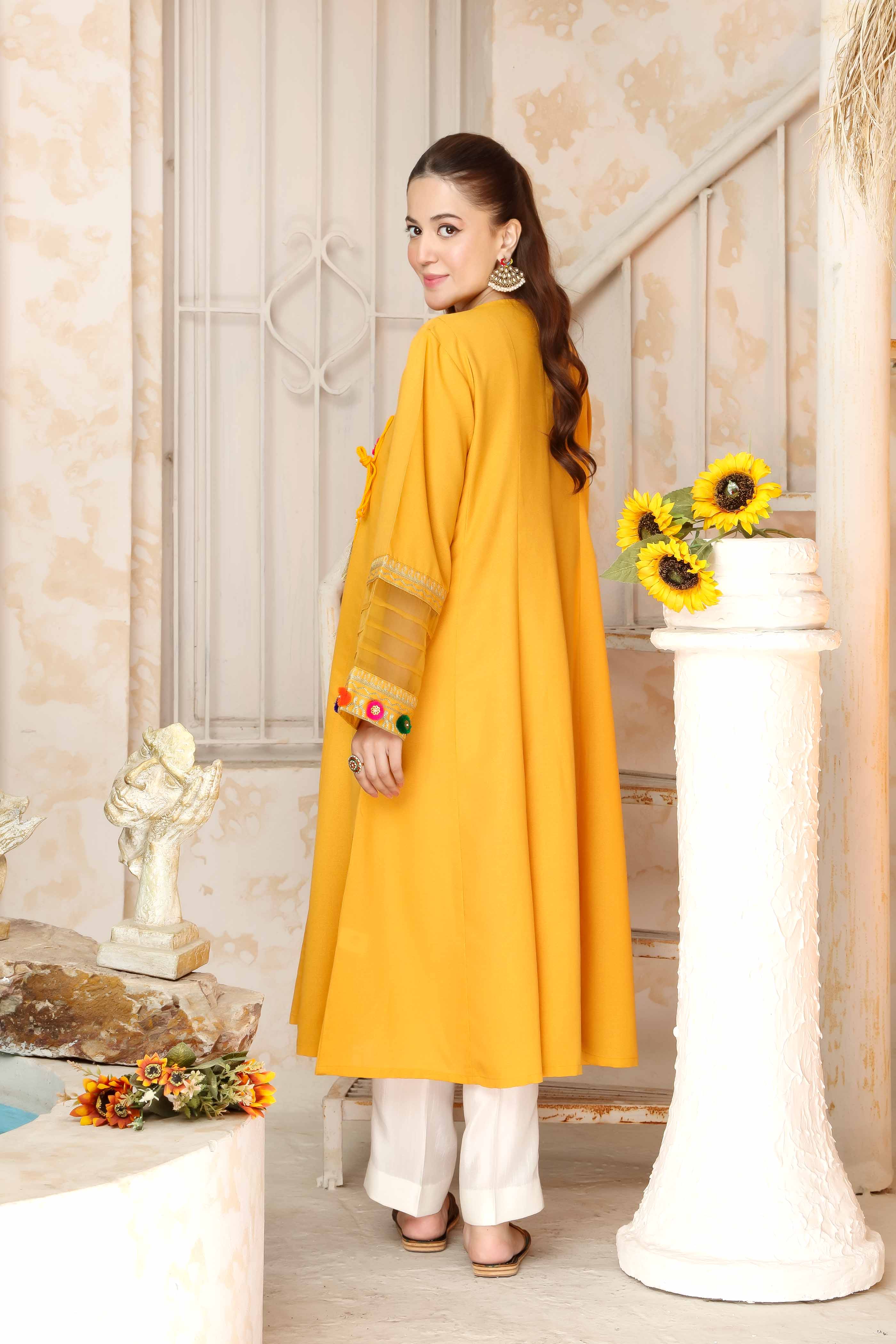 1 Piece Lawn Karandi Frock (CR3320)