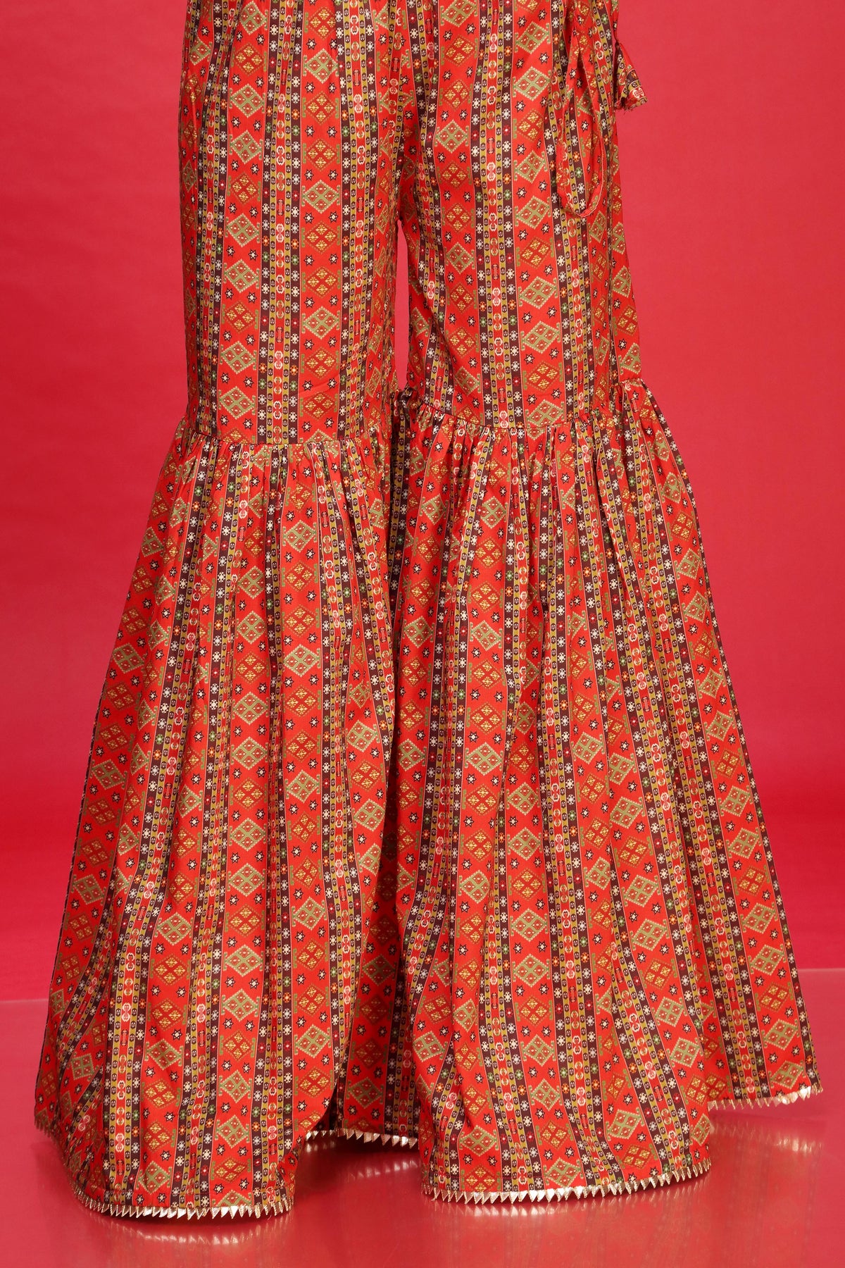 1 Piece Printed Cambric Gharara (CZ2200)