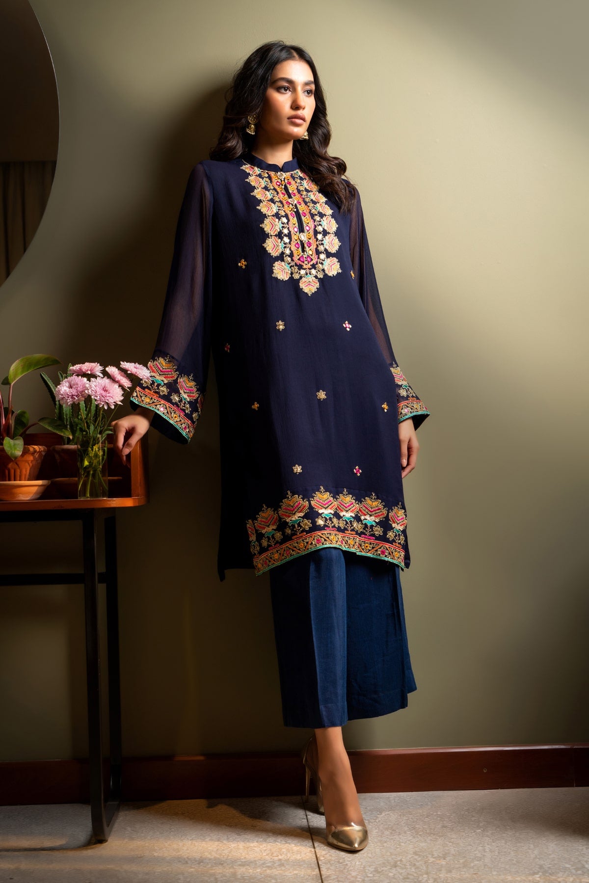 1 Piece Printed Chiffon Top (FR0820)