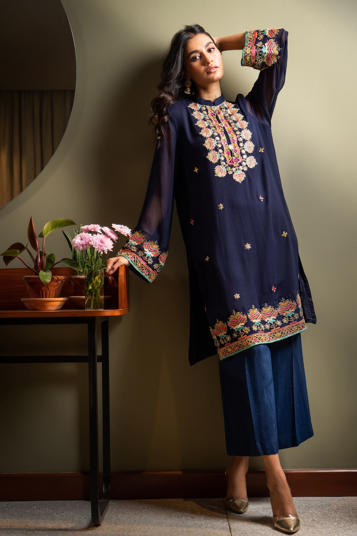 1 Piece Printed Chiffon Top (FR0820)