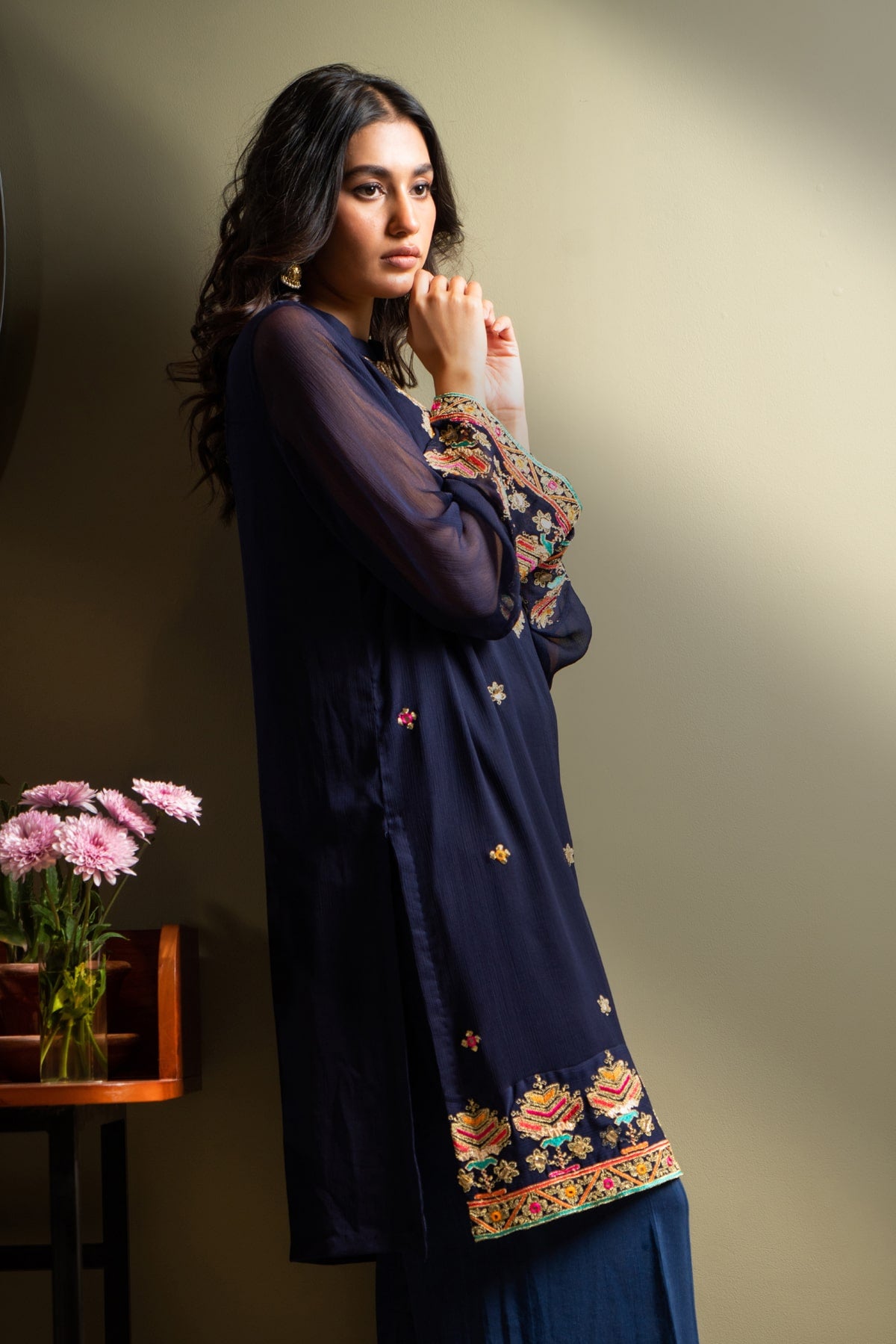 1 Piece Printed Chiffon Top (FR0820)