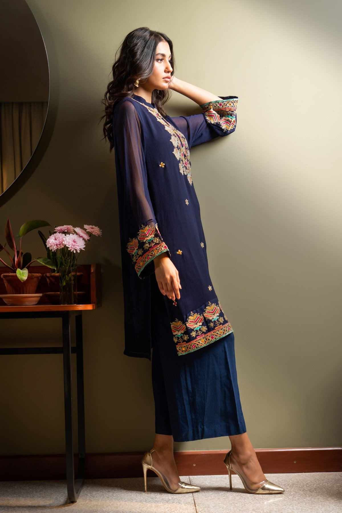 1 Piece Printed Chiffon Top (FR0820)