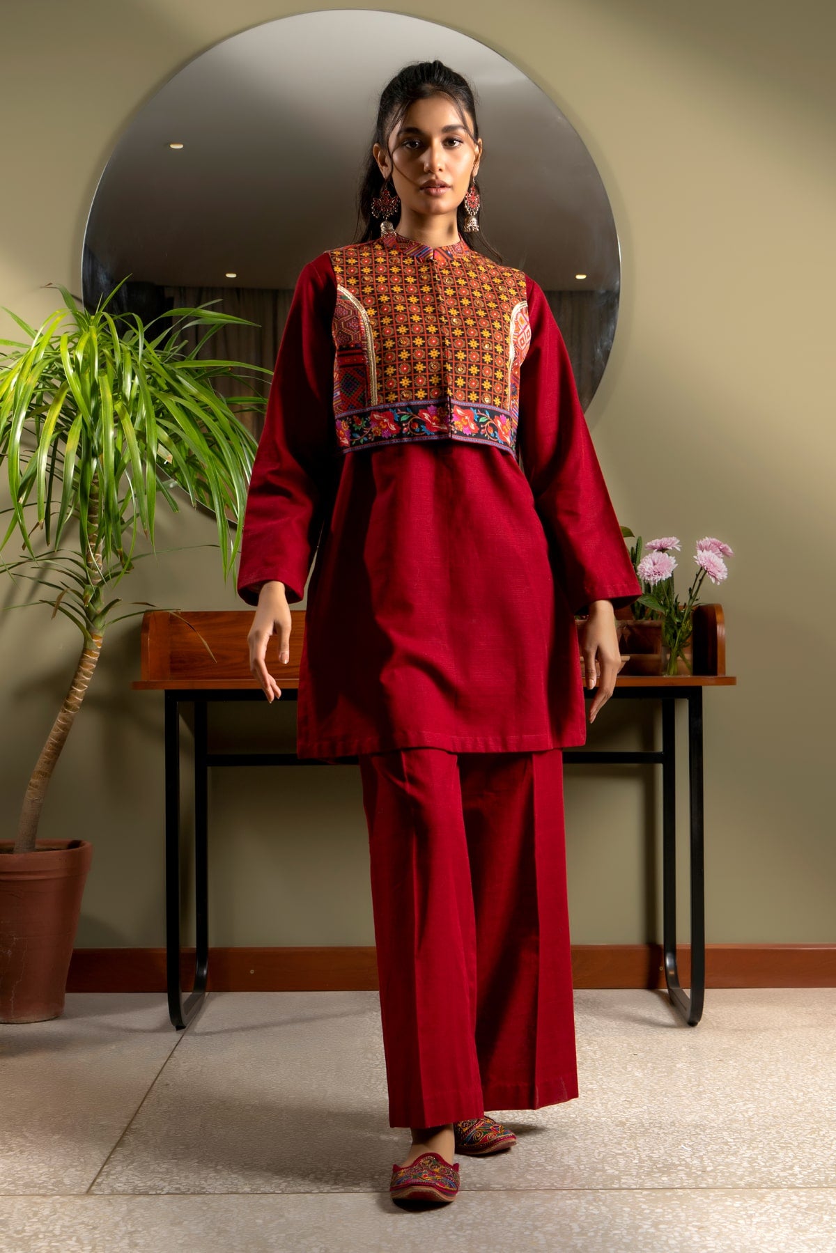 Slub Khaddar Top (CR3134)
