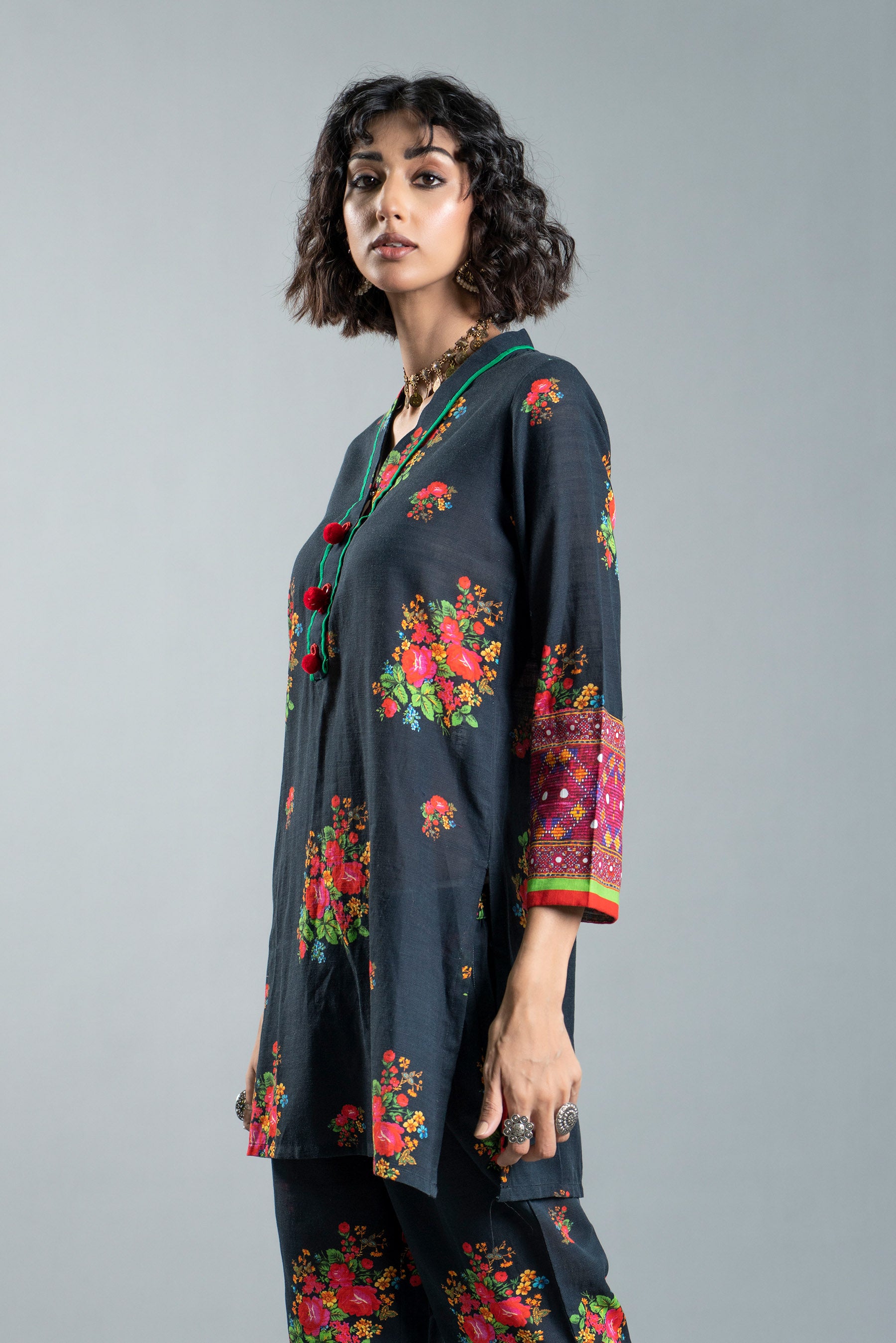 2 Piece Printed Slub Khaddar Suit (TR0904)