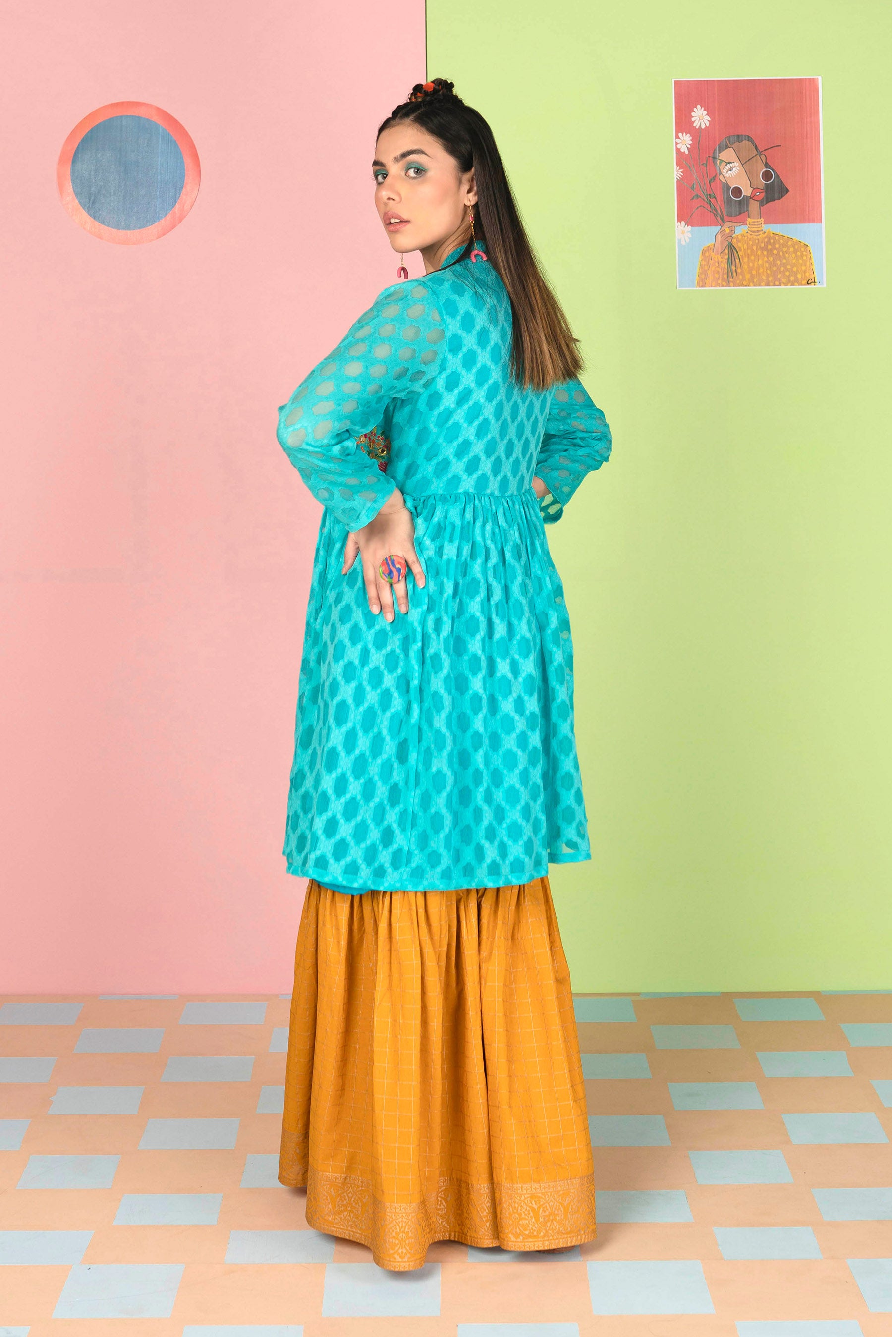 1 Piece Net Jacquard Top (FR0480)