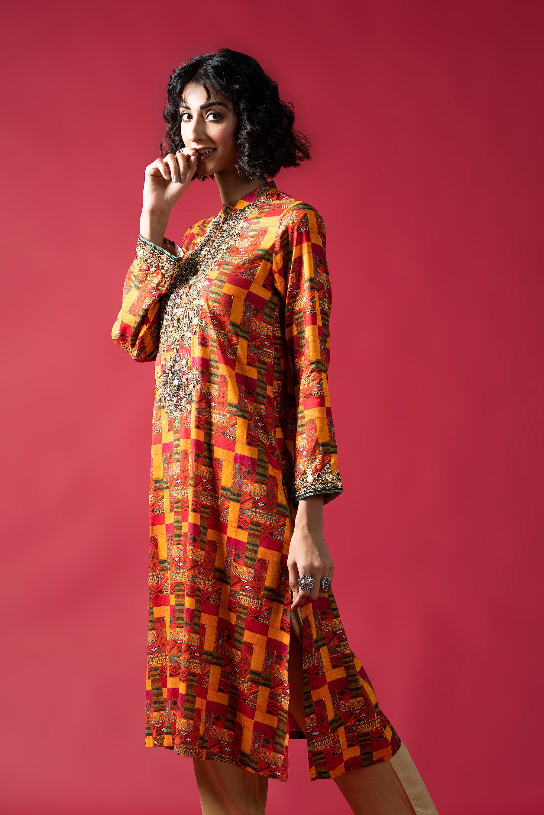 1 Piece Raw Silk Top (FR0780)