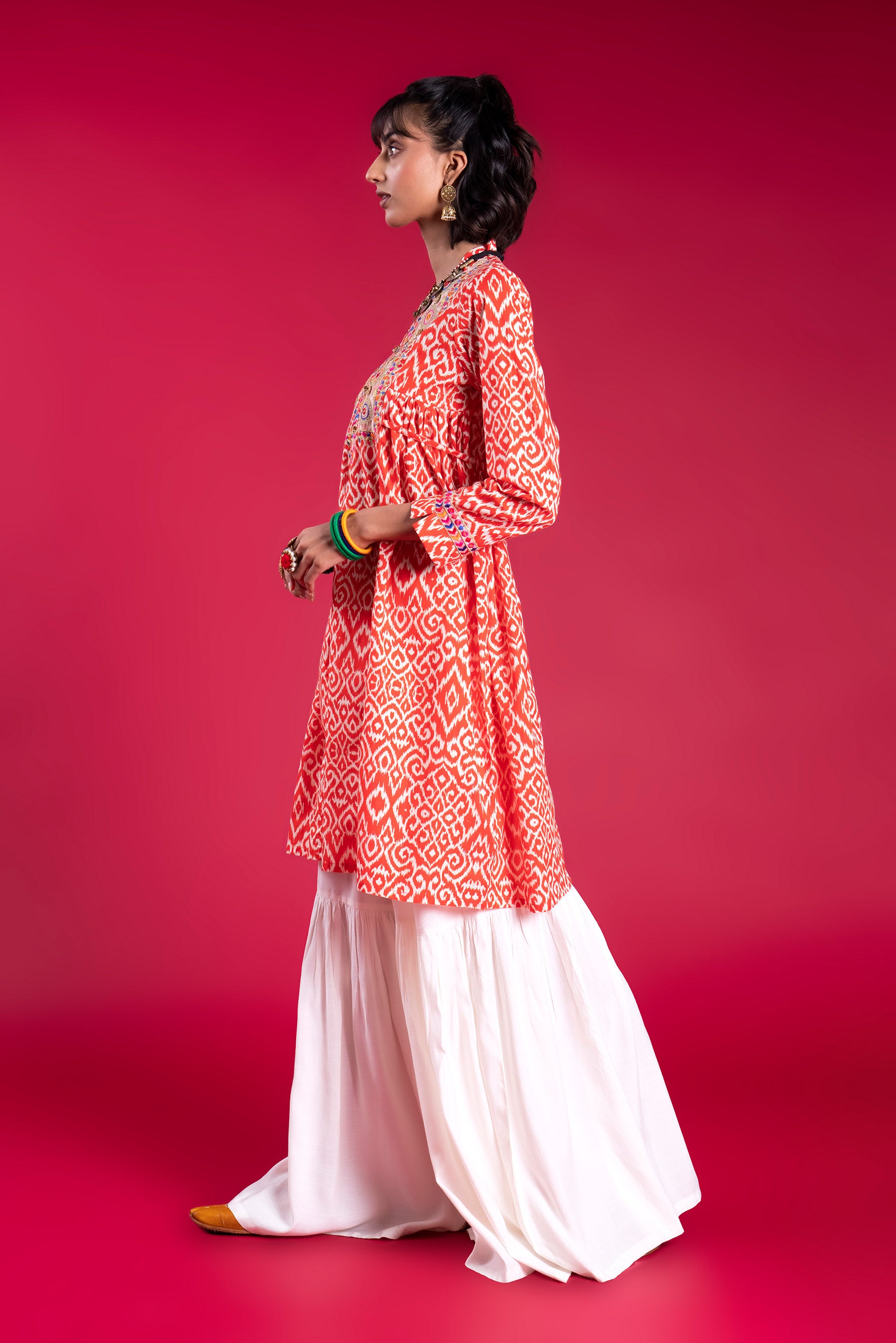 1 Piece Printed Cambric Frock (CR3114)