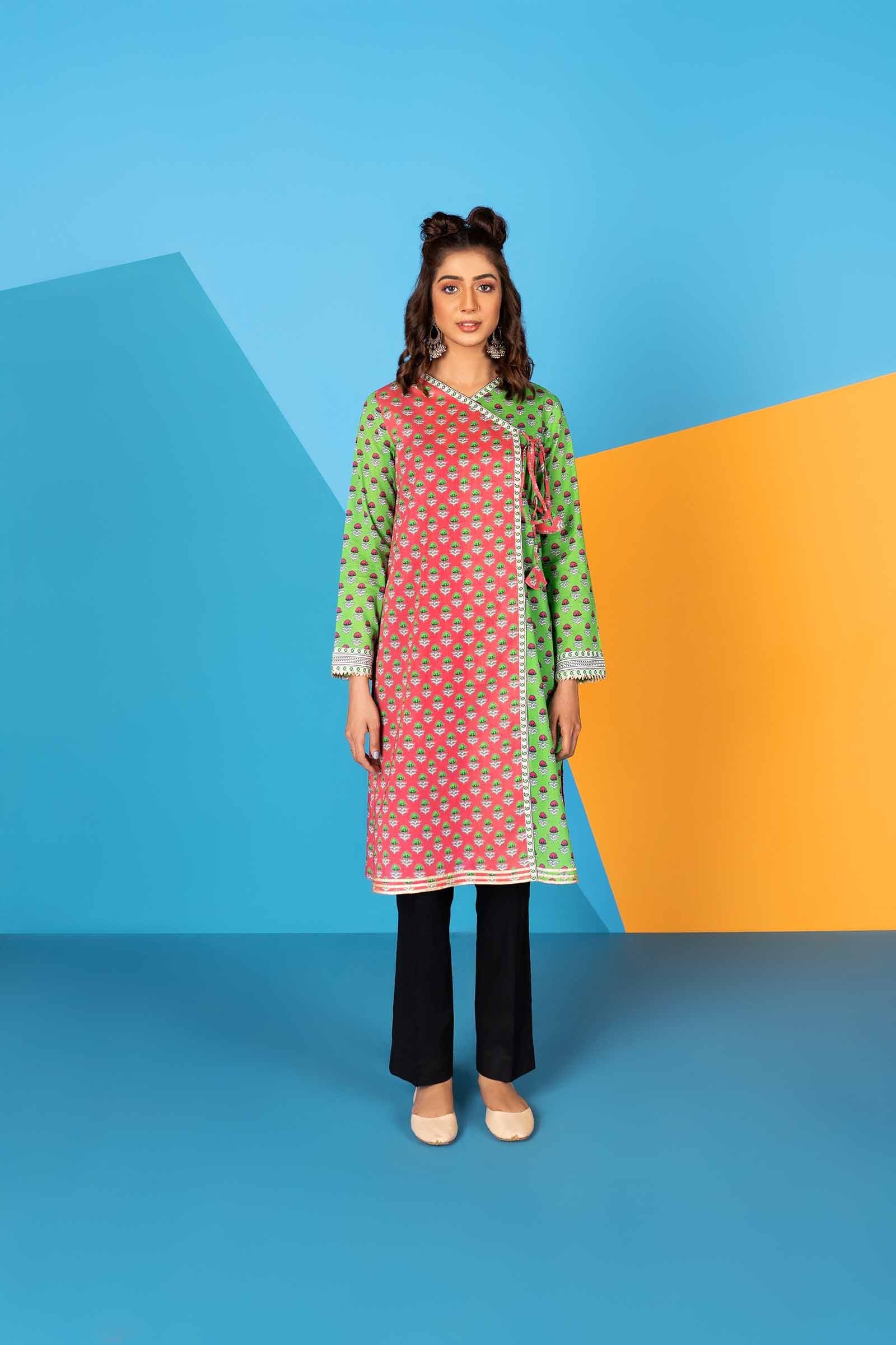 1 Piece Printed Lawn Frock (TR0554)