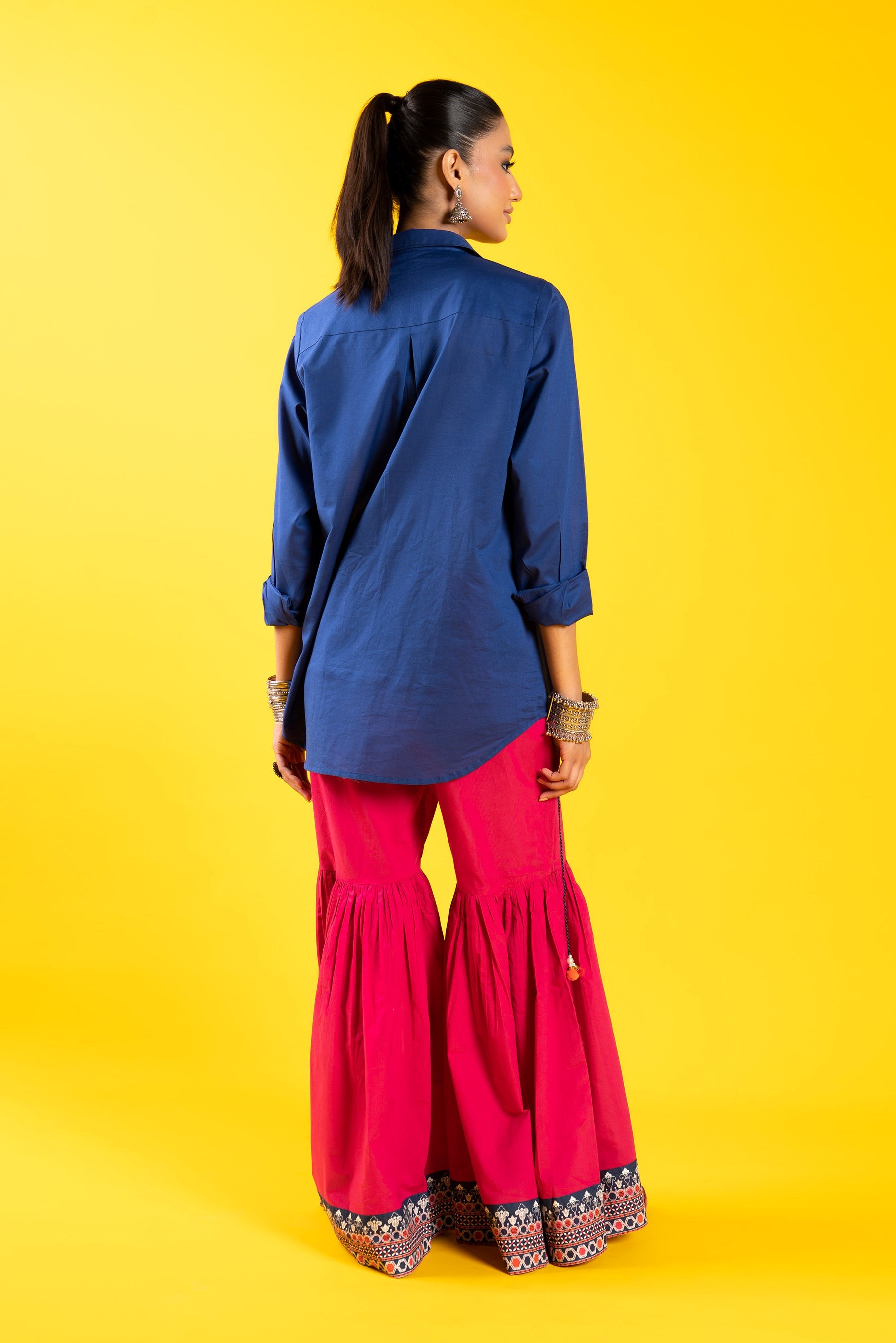 1 Piece Printed Cambric Gharara (CZ2659)