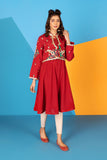 2 Piece Raw Silk Frock (FR0478)