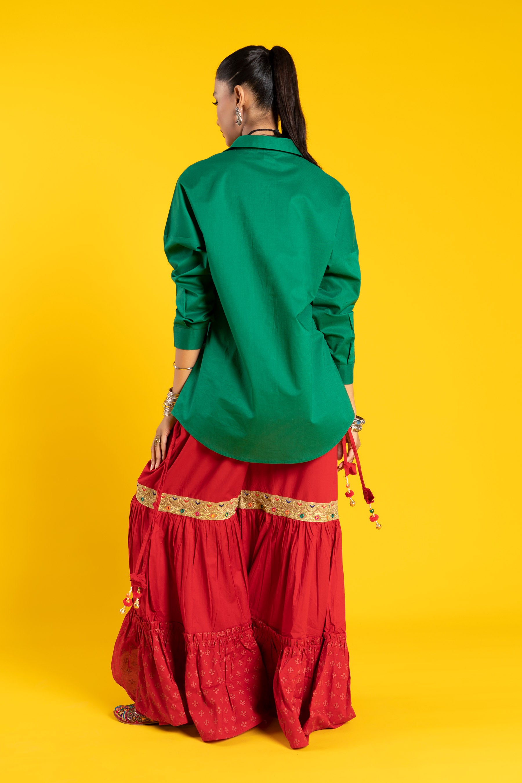 Printed Cambric Gharara (CZ2860)