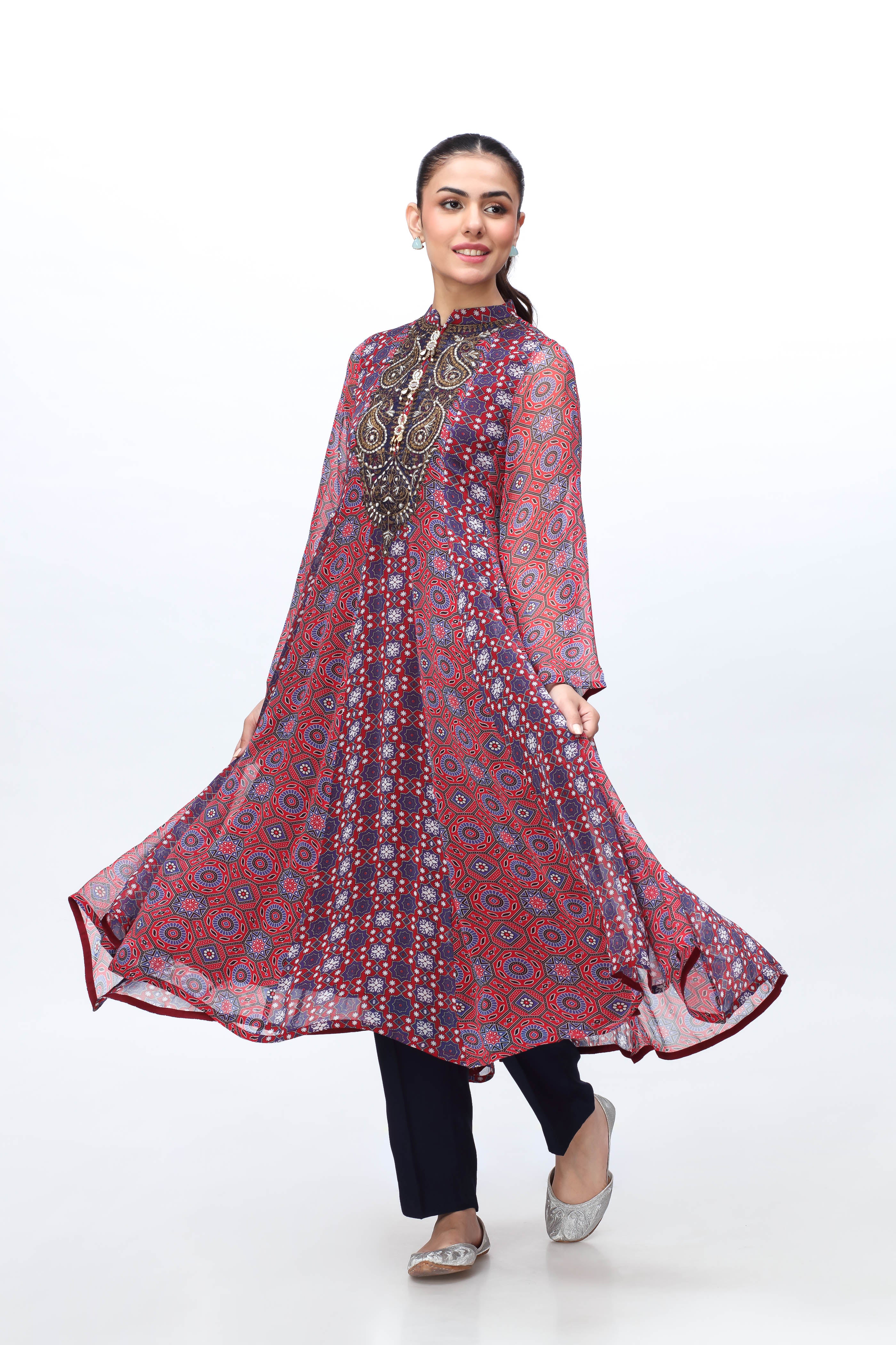 1 Piece Pak Chiffon Frock (FR0879)