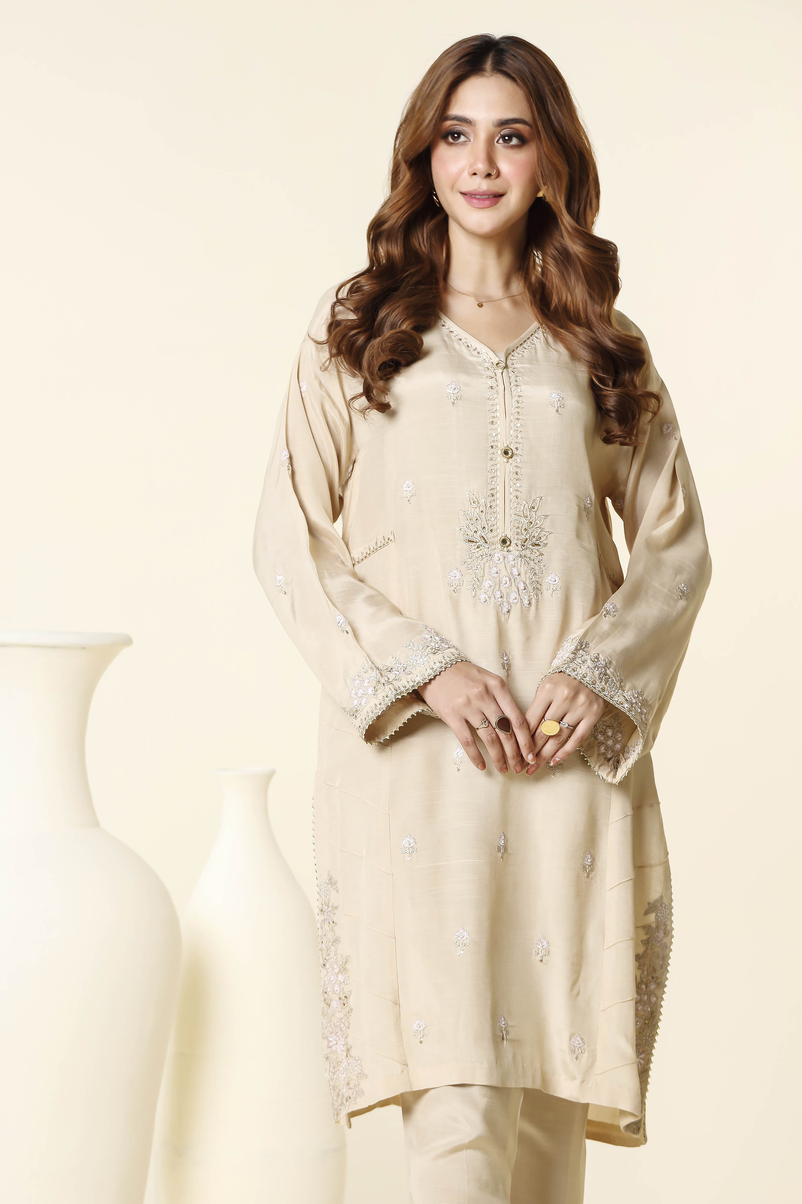 2 Piece Raw Silk Suit (FR0906)
