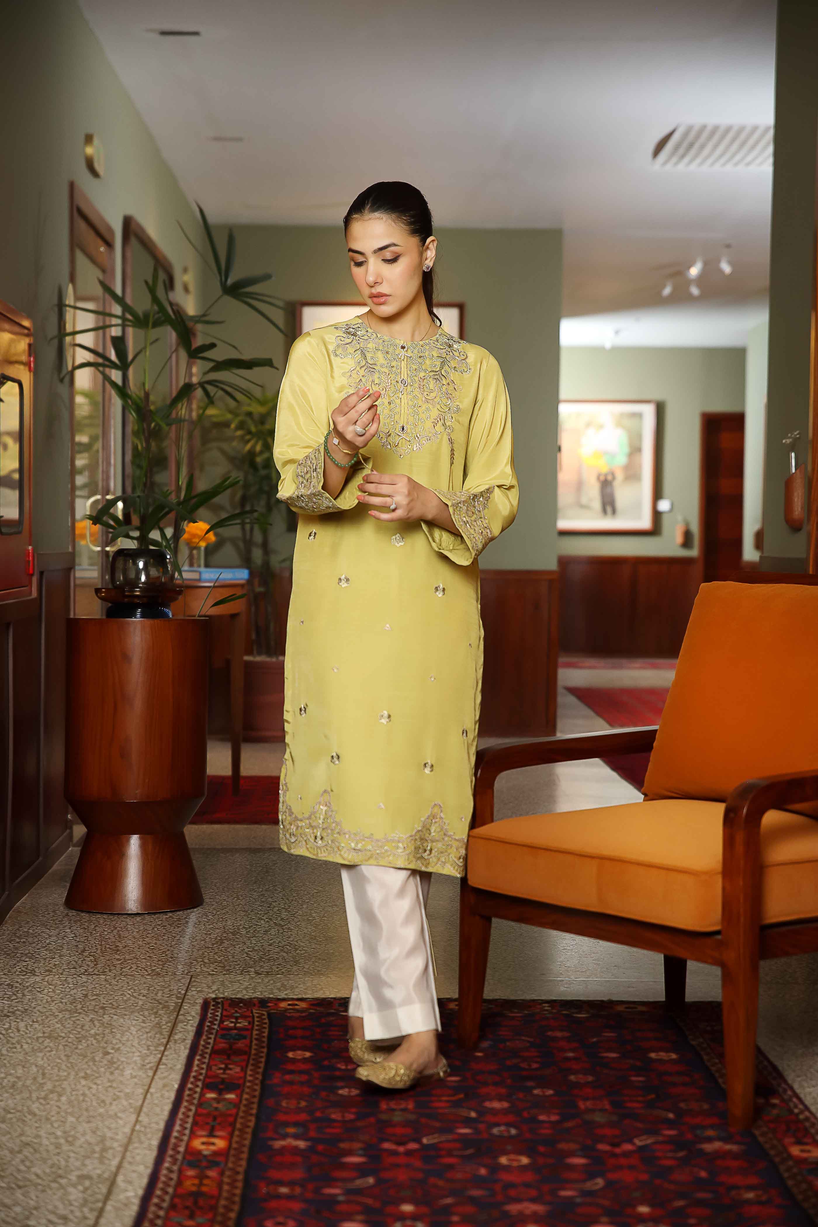 1 Piece Raw Silk Top (FR0924)