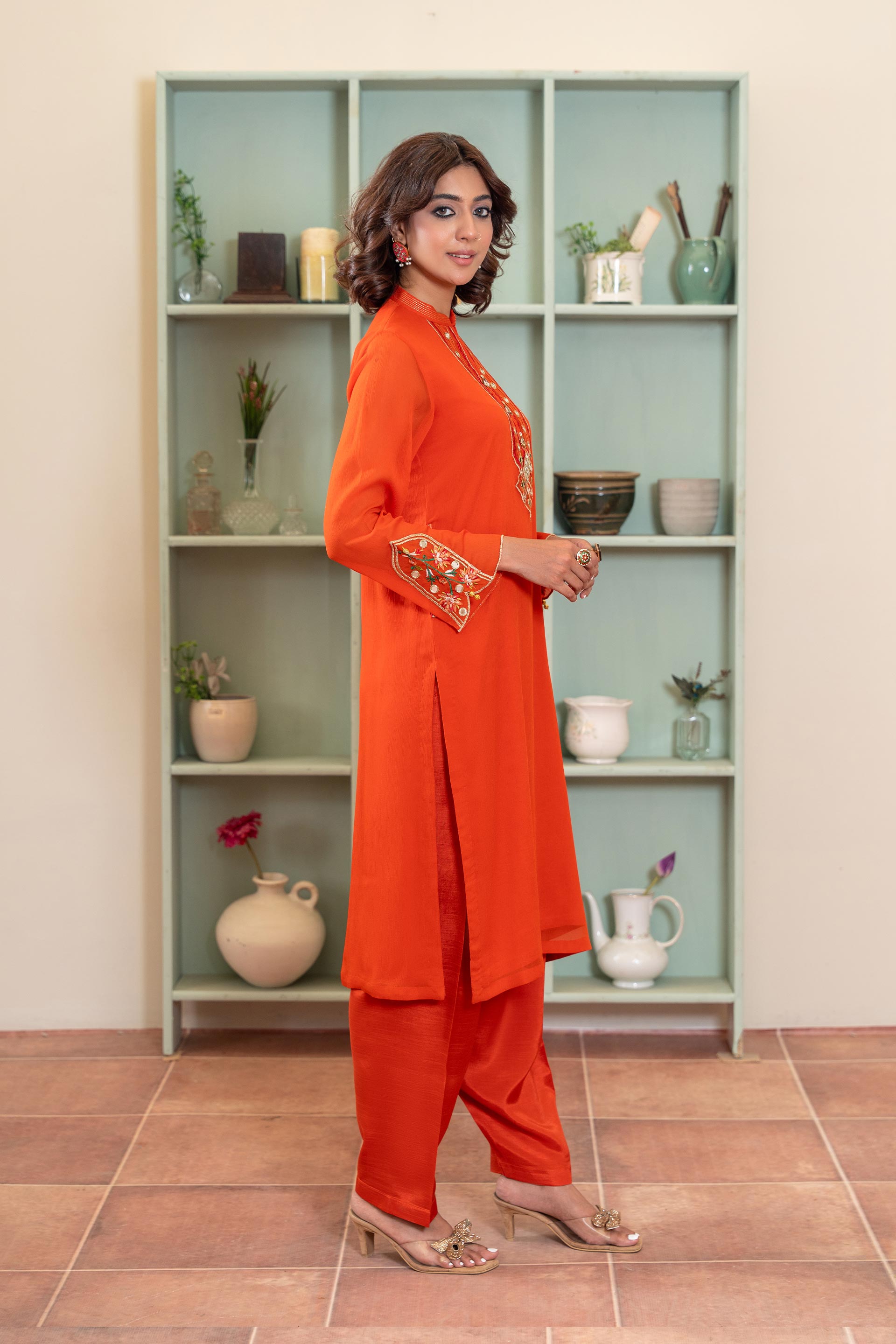 2 Piece Chiffon Suit (FR1010)