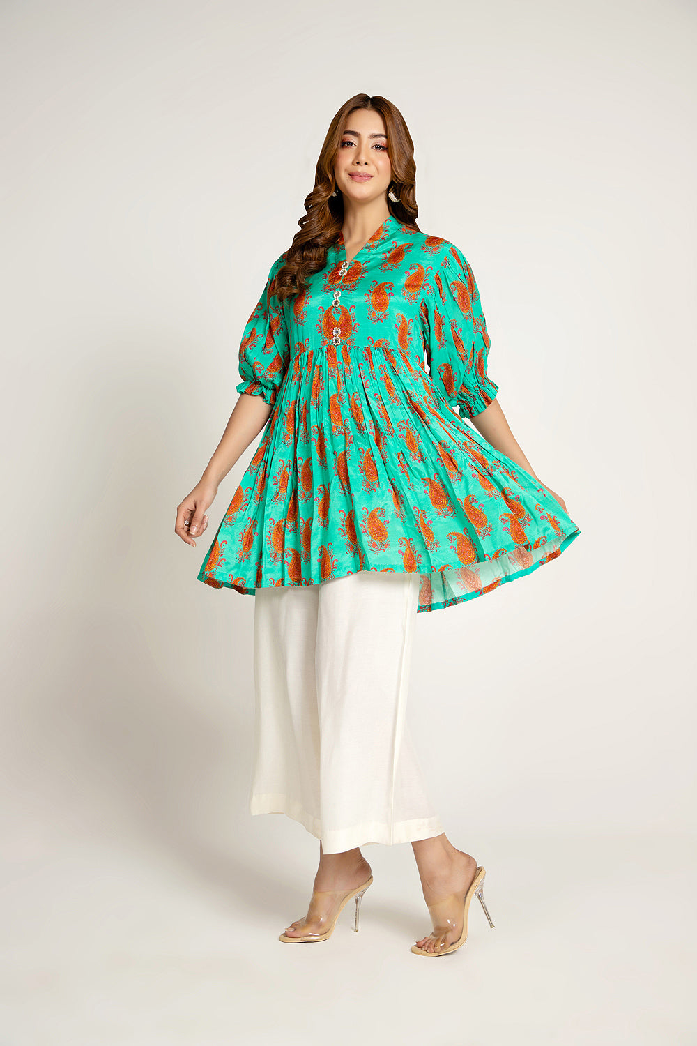 1 Piece Raw Silk Frock (TR1009)