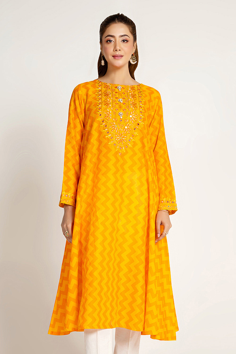 1 Piece Printed Lawn Frock (CR3239)