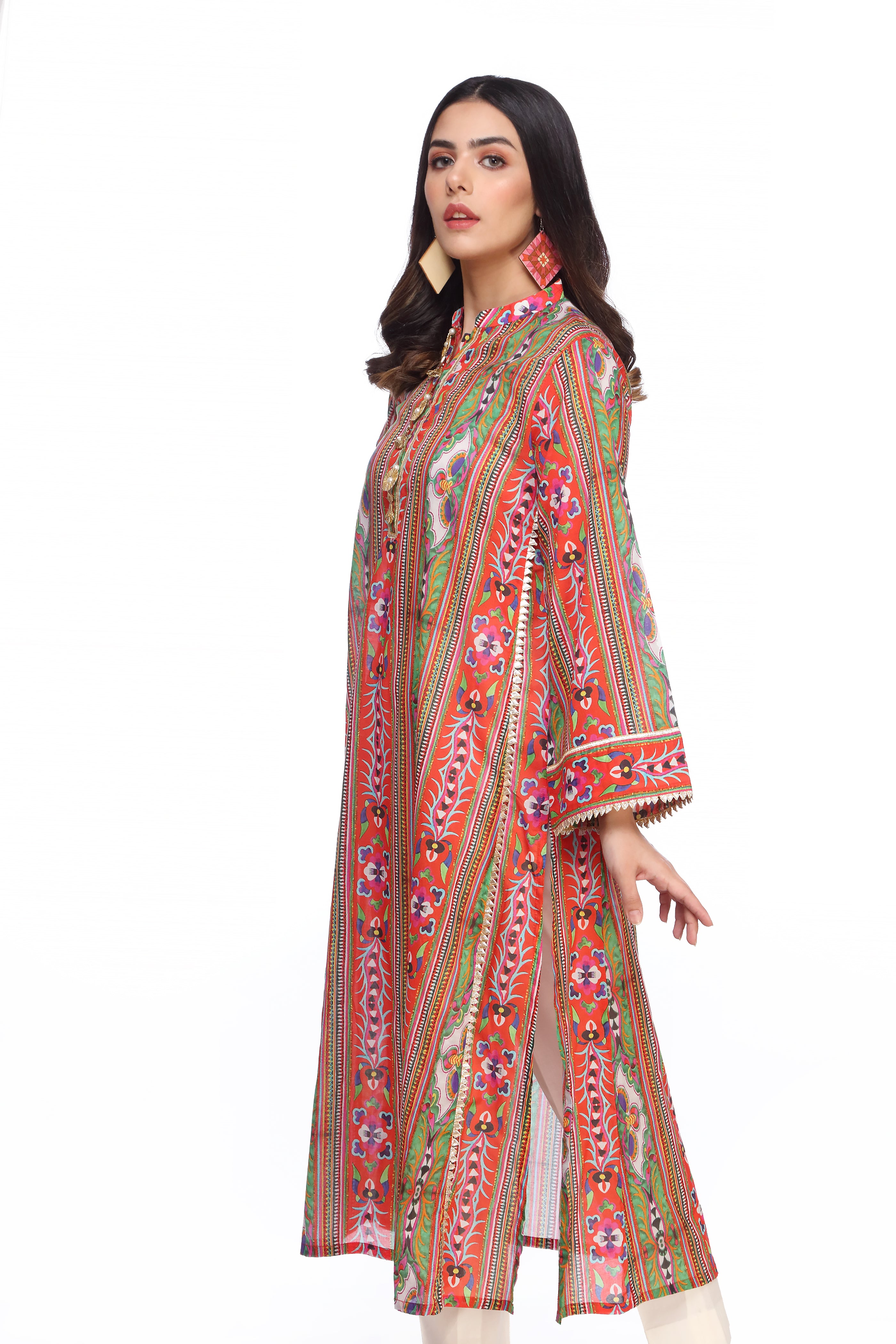 1 Piece Printed Lawn Top (TR0637)