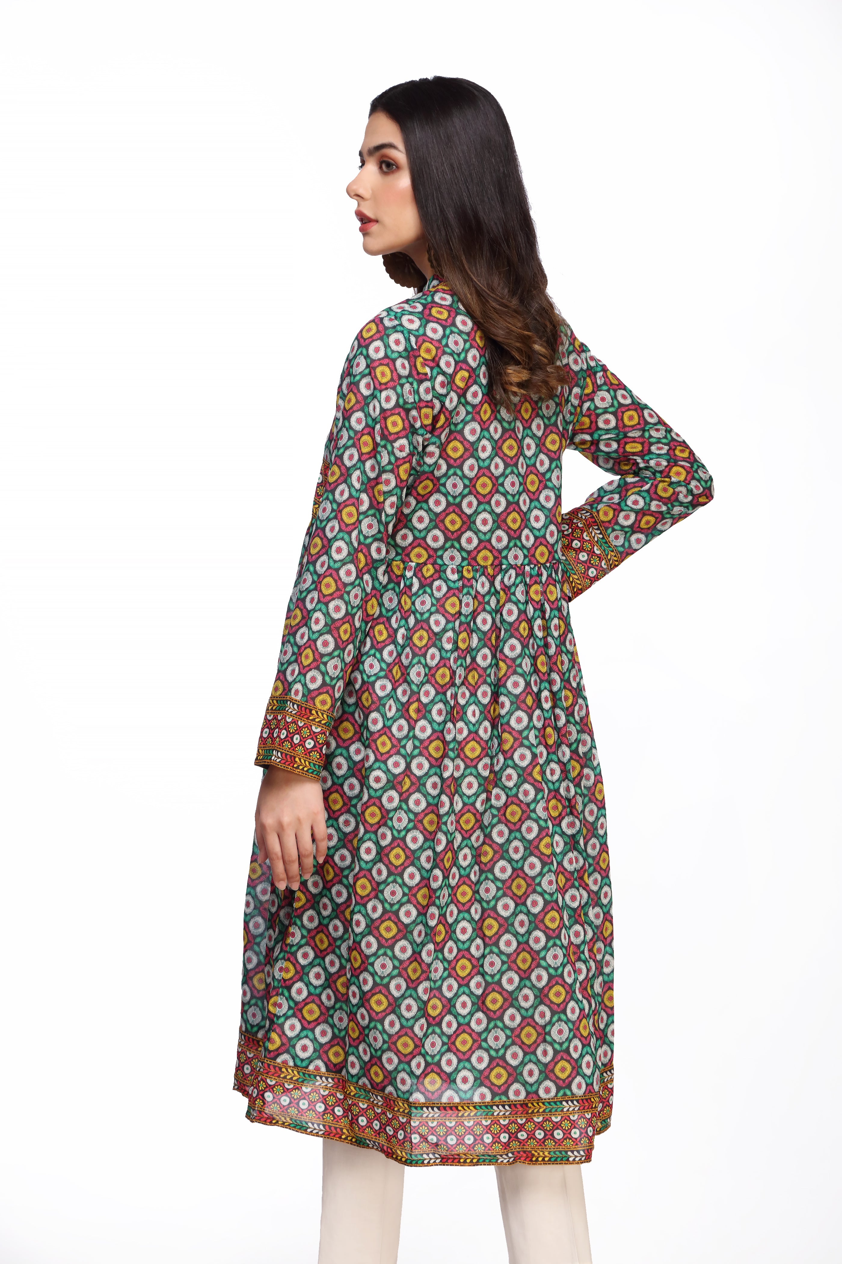 1 Piece Printed Lawn Frock (TR0636)