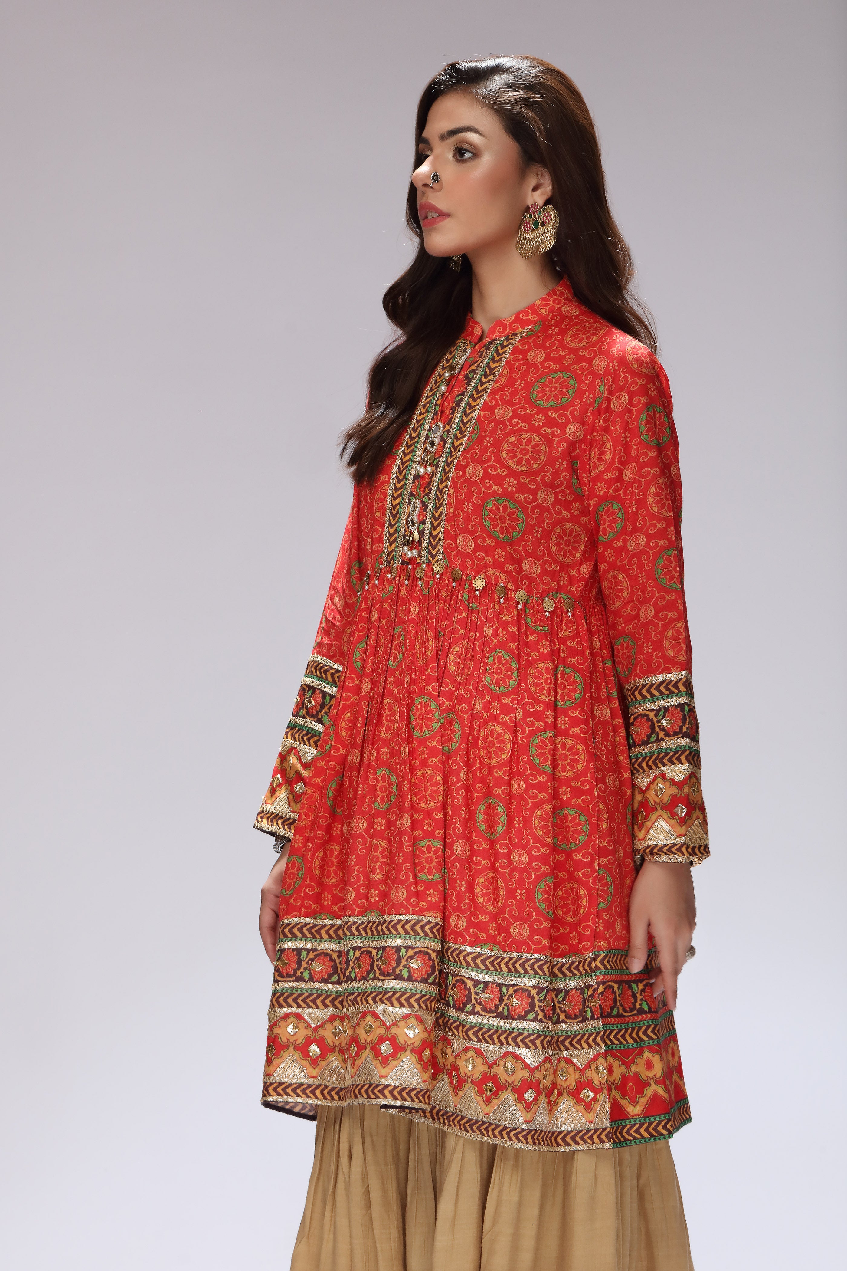 1 Piece Raw Silk Frock (FR0753)