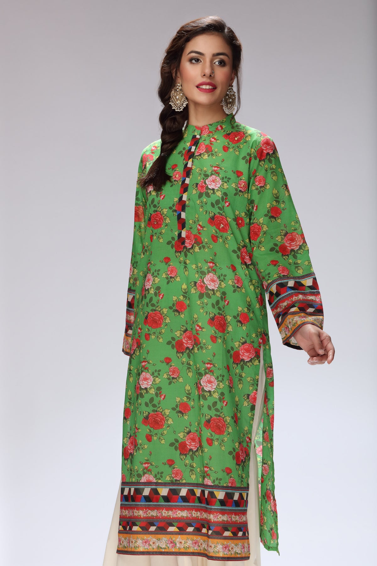 1 Piece Printed Lawn Top (TR0839)
