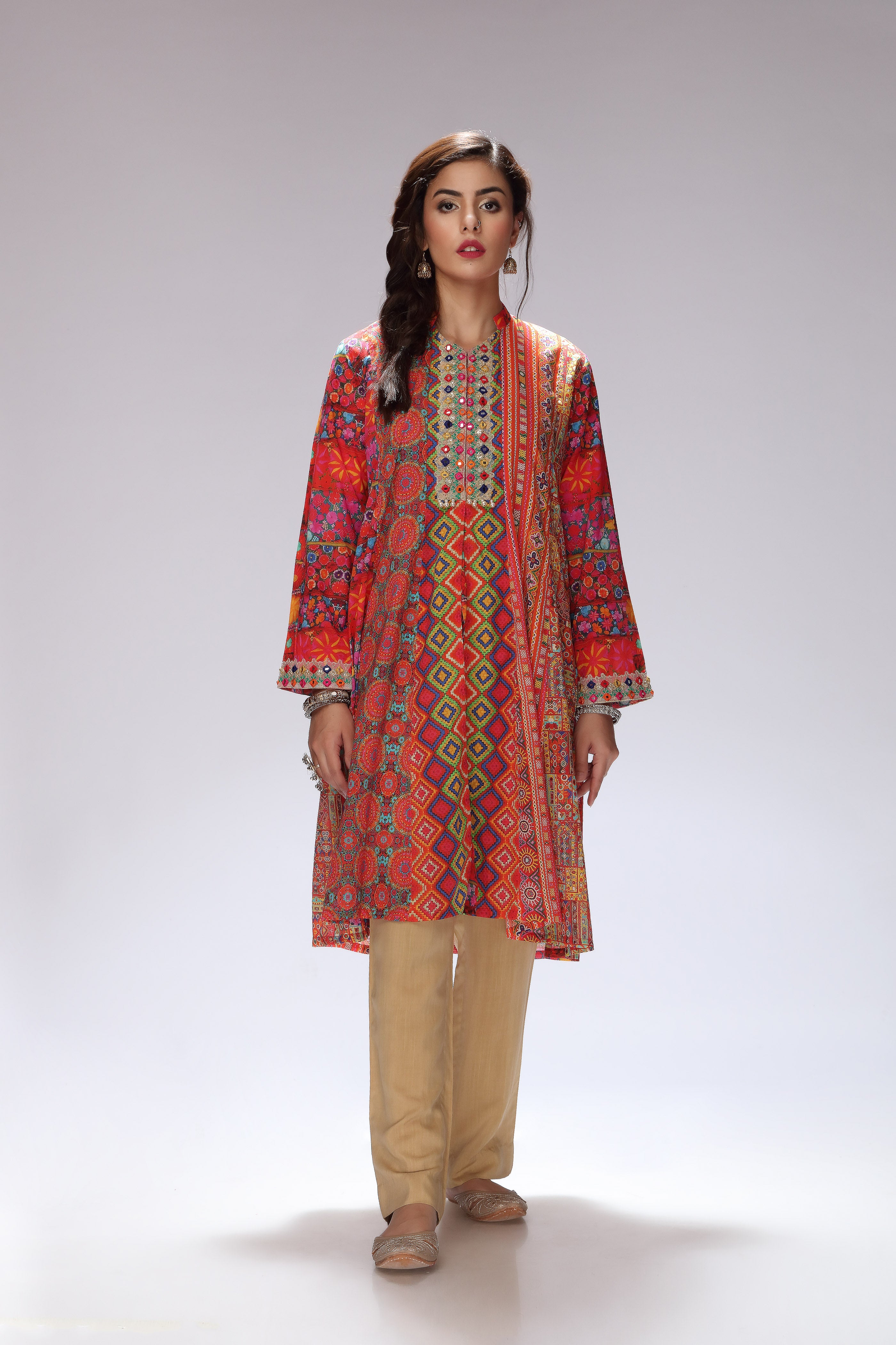 1 Piece Printed Lawn Frock (TR0888)