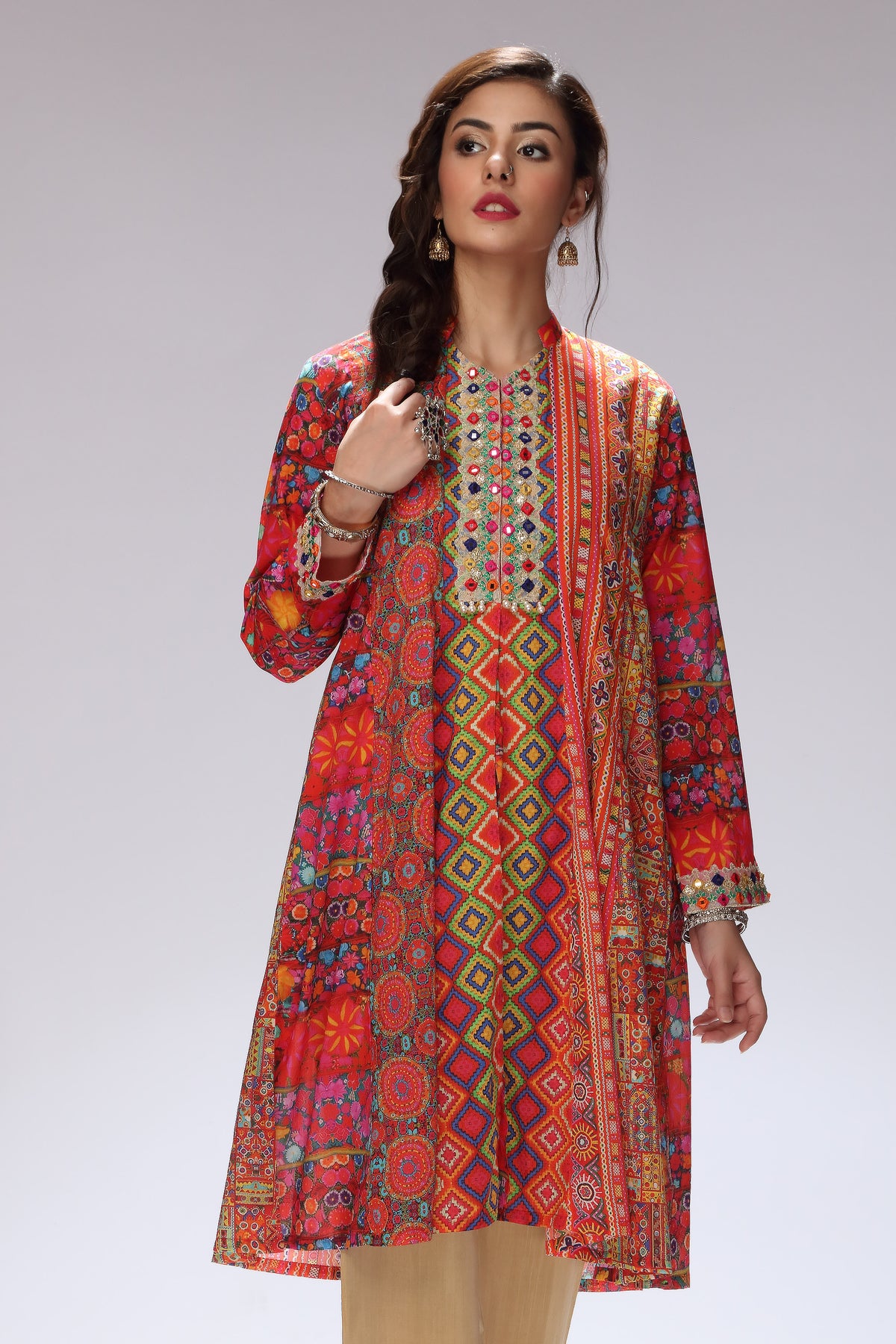 1 Piece Printed Lawn Frock (TR0888)